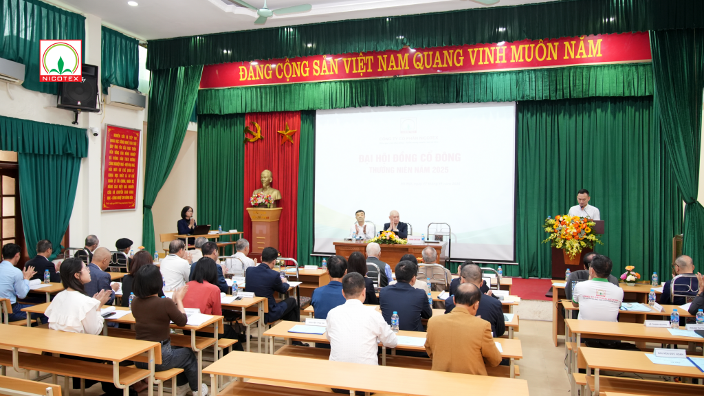 CÔNG TY CỔ PHẦN NICOTEX TỔ CHỨC ĐẠI HỘI ĐỒNG CỔ ĐÔNG THƯỜNG NIÊN LẦN THỨ XXII HOP CO DONG 2025 25 1