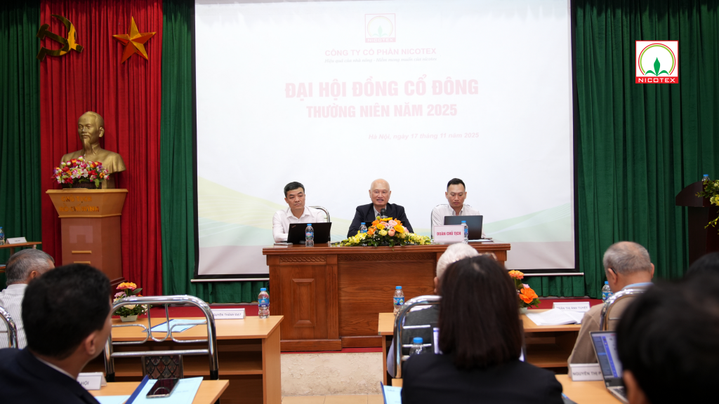 CÔNG TY CỔ PHẦN NICOTEX TỔ CHỨC ĐẠI HỘI ĐỒNG CỔ ĐÔNG THƯỜNG NIÊN LẦN THỨ XXII toan canh su kien